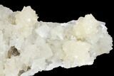 Fluorescent Calcite Crystal Cluster on Barite - Morocco #141029-2